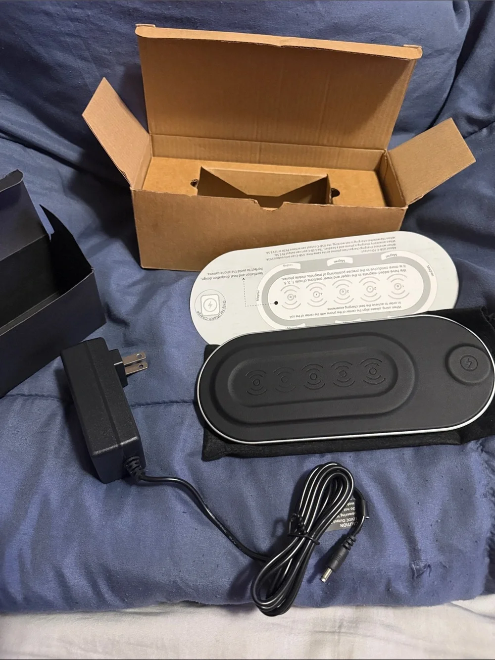 Multi-Device Wireless Charger Pad - Black